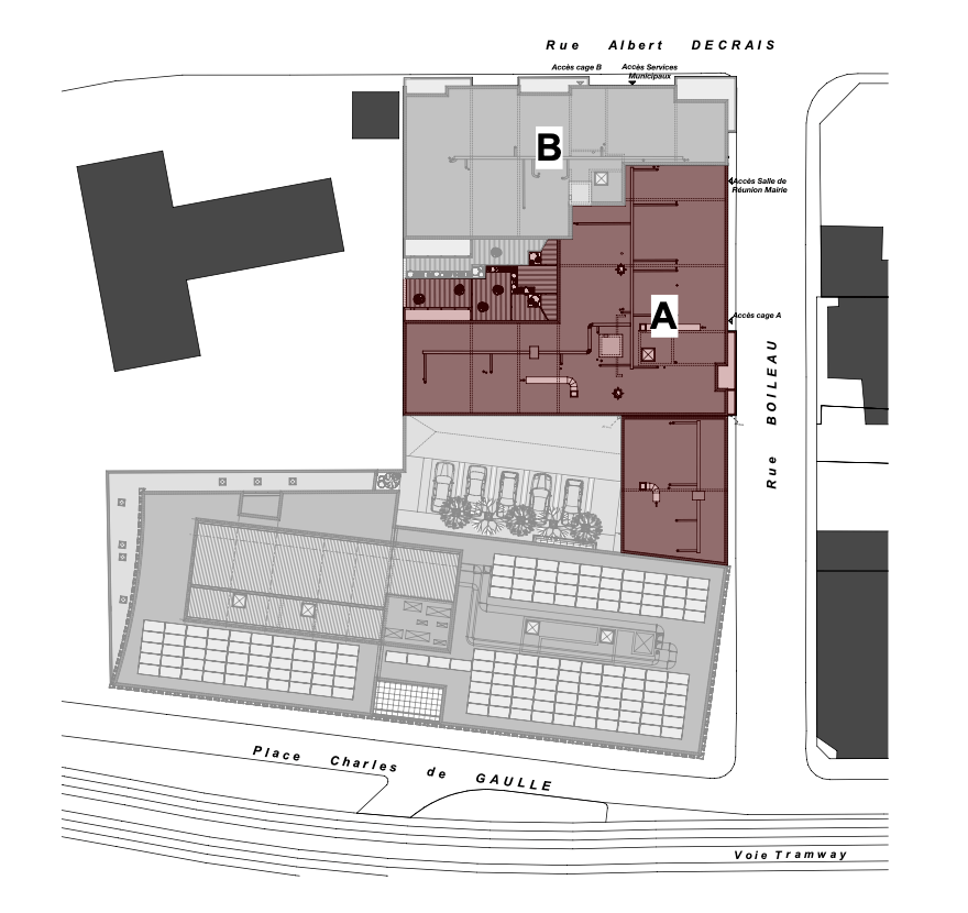 Plan de masse Agora à Mérignac